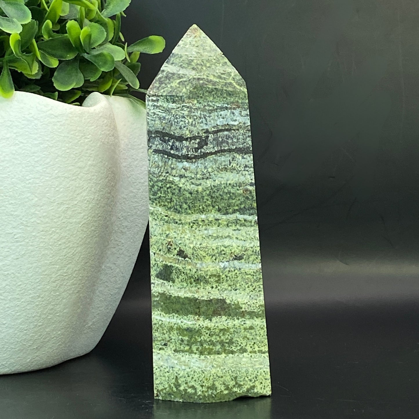 Green Zebra Jasper Tower #1