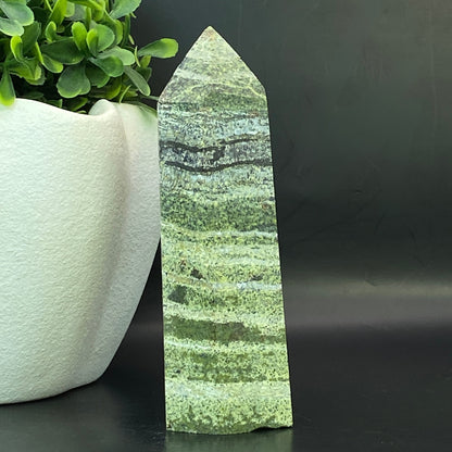 Green Zebra Jasper Tower #1
