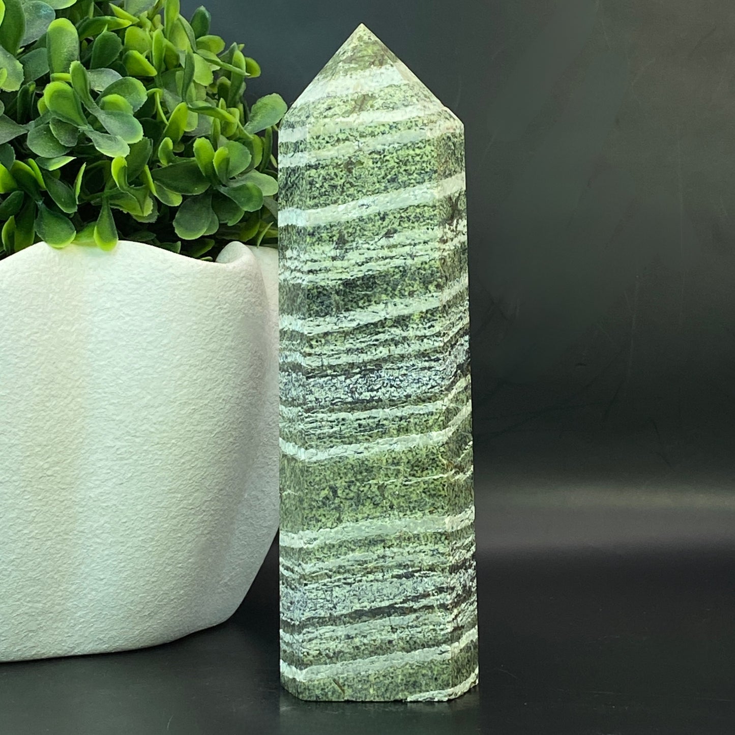 Green Zebra Jasper Tower #2