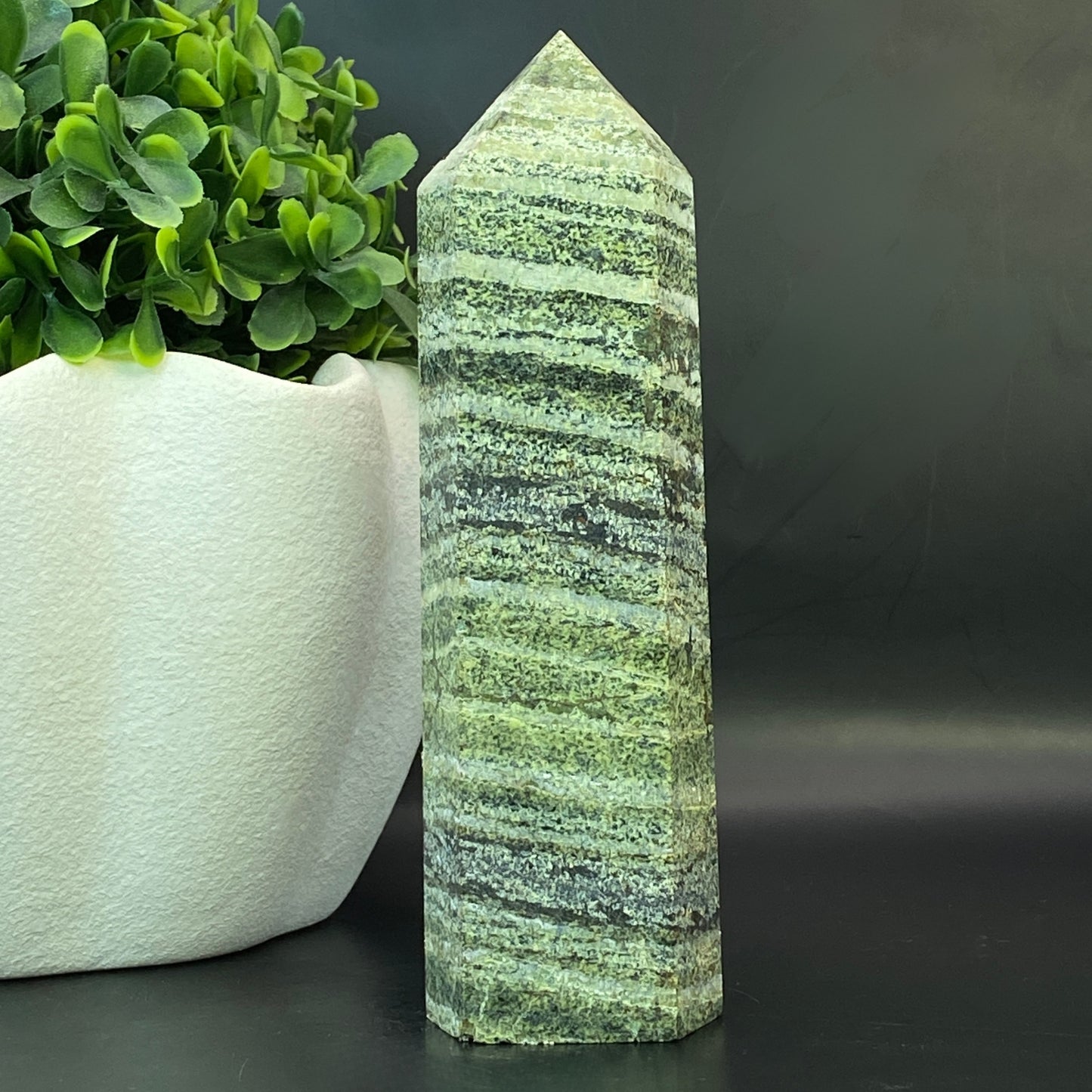 Green Zebra Jasper Tower #2