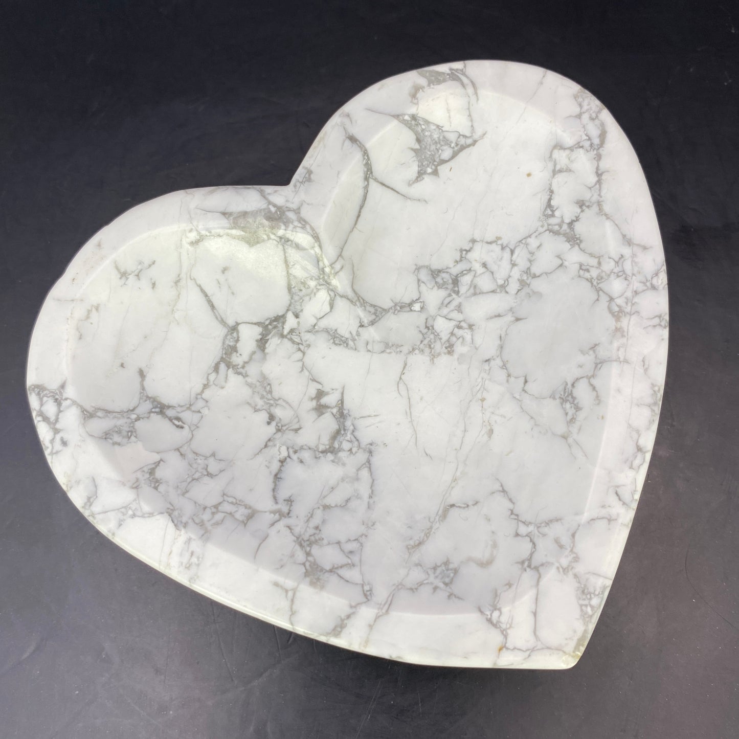 Howlite Heart Trinket Bowl #1