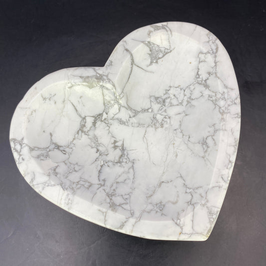 Howlite Heart Trinket Bowl #1
