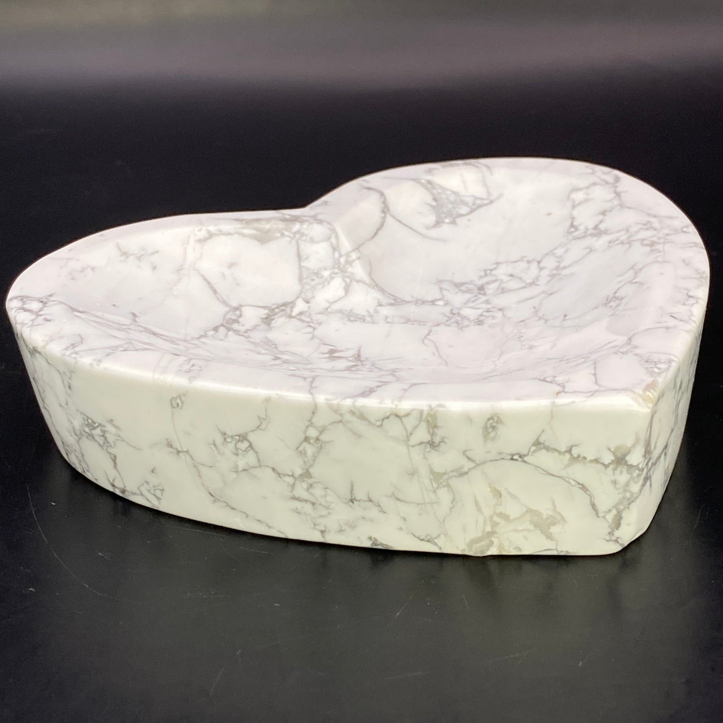 Howlite Heart Trinket Bowl #1