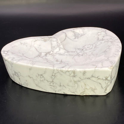 Howlite Heart Trinket Bowl #1