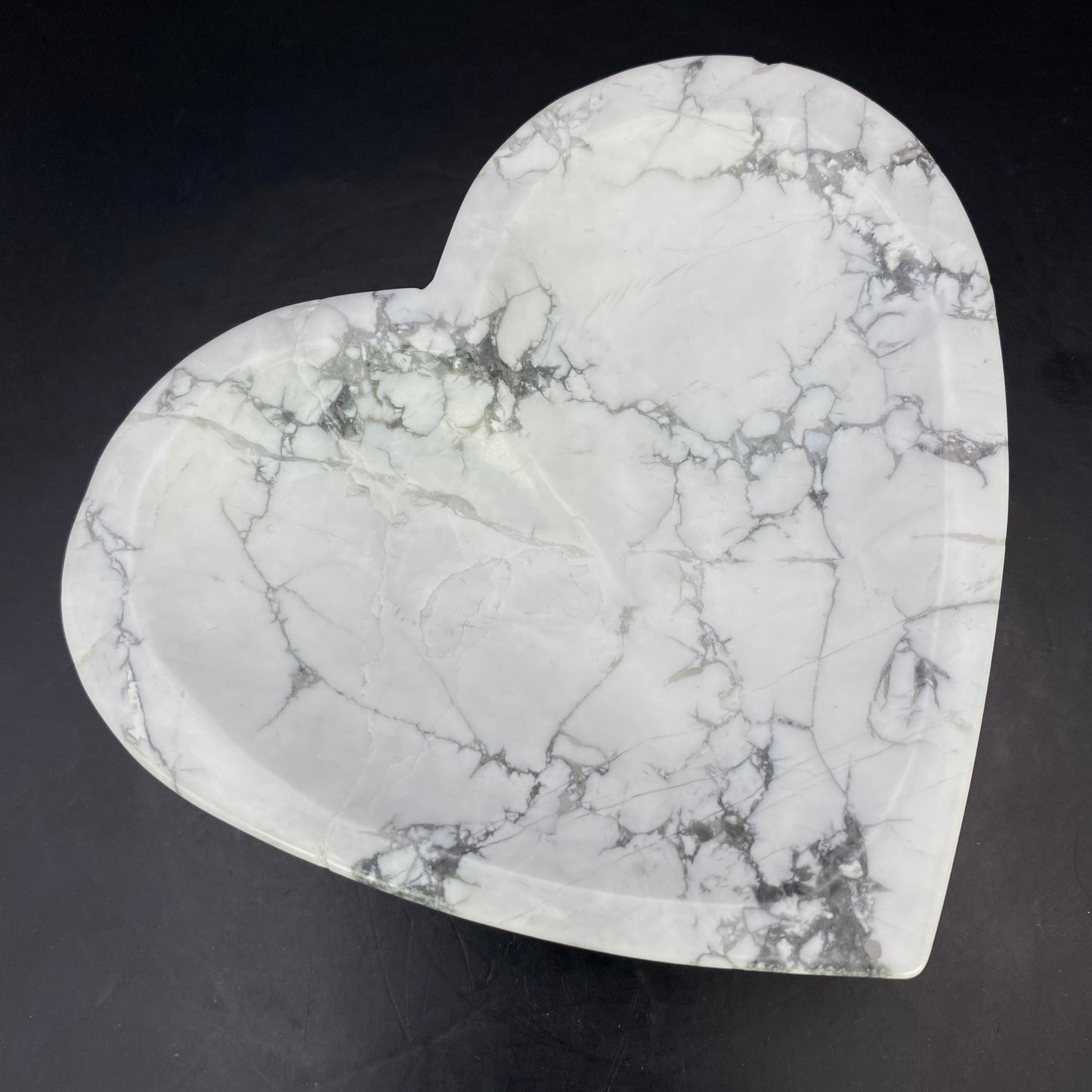 Howlite Heart Trinket Bowl #2