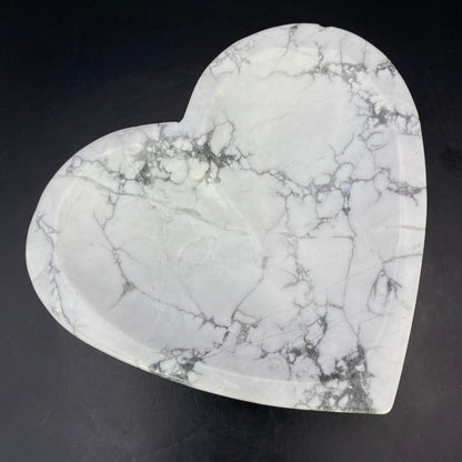 Howlite Heart Trinket Bowl #2