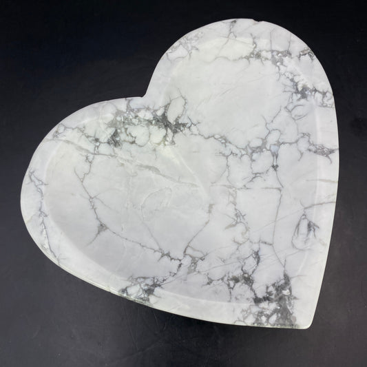 Howlite Heart Trinket Bowl #2