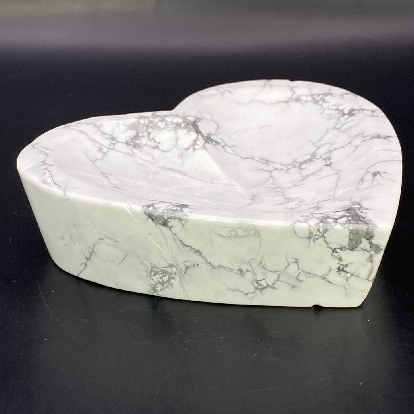 Howlite Heart Trinket Bowl #2