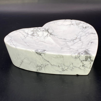 Howlite Heart Trinket Bowl #2