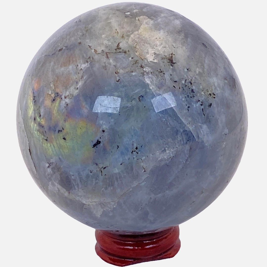 Labradorite with Larvikite Sphere #2
