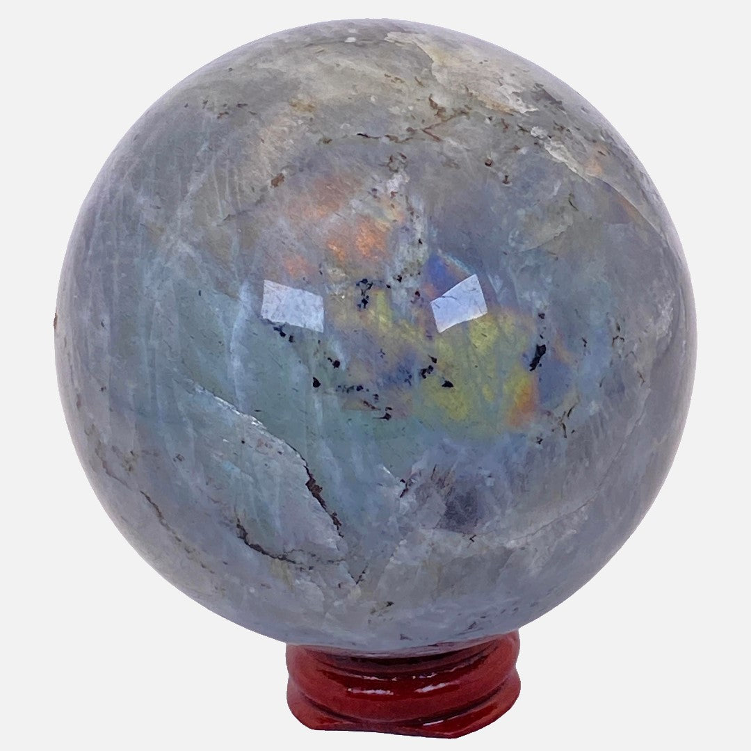 Labradorite with Larvikite Sphere #2