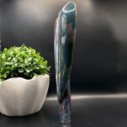 HUGE Ocean Jasper Angel with FREE Custom Stand #1 - 1.4KG!