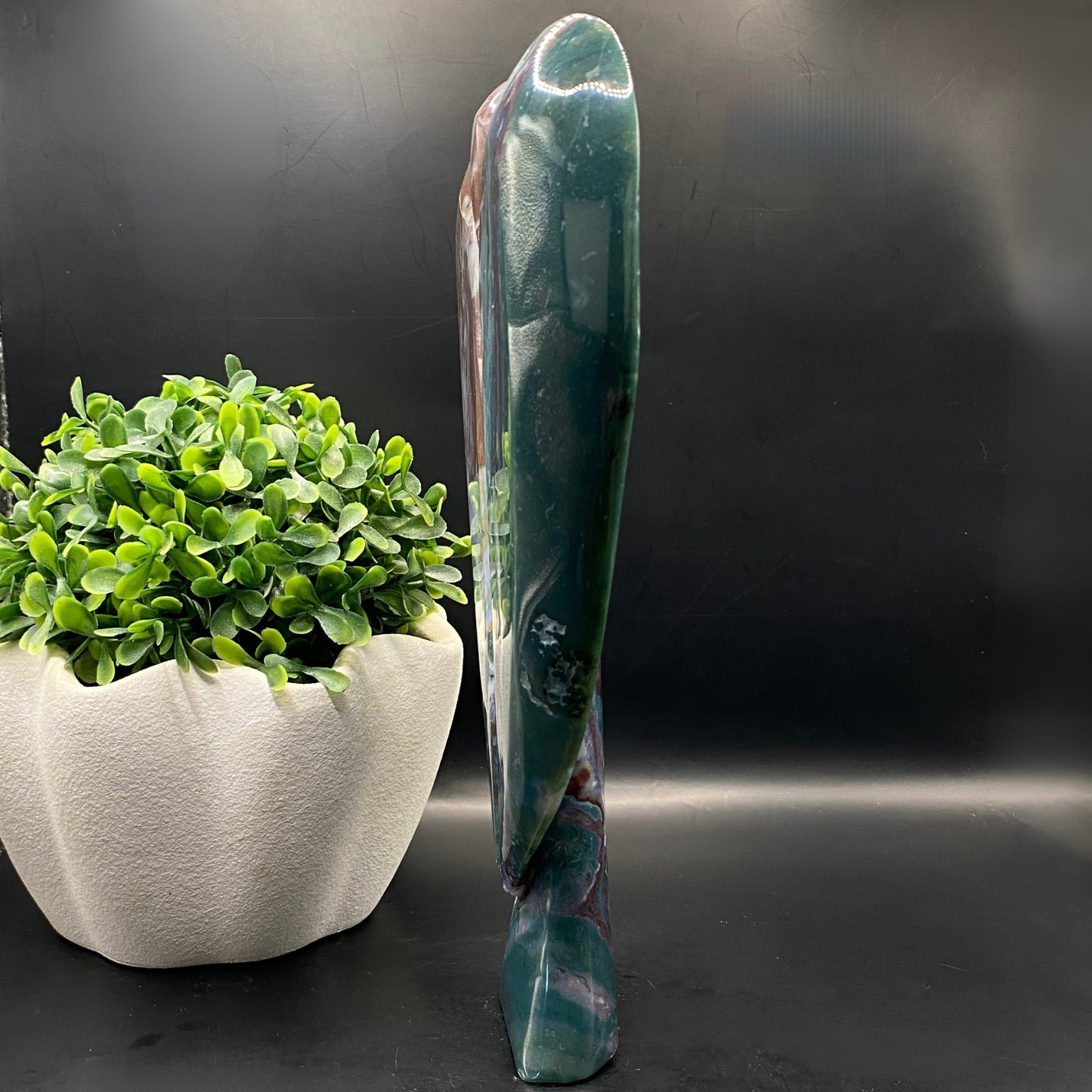 HUGE Ocean Jasper Angel with FREE Custom Stand #2 - OVER 1.5KG!