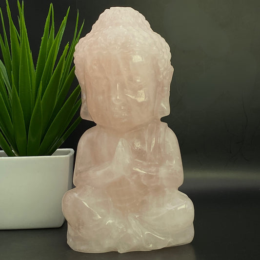 Rose Quartz Buddha #2 - LARGE - Almost 1kg!