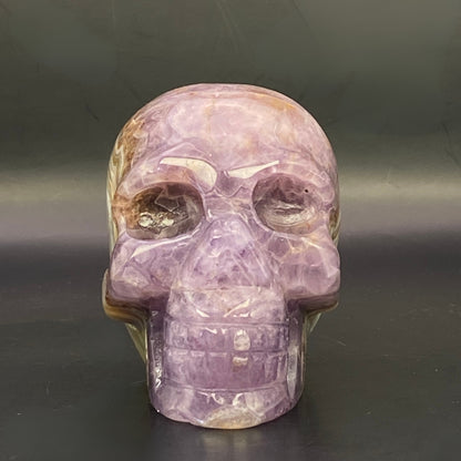 Mexican Agate with Amethyst Skull