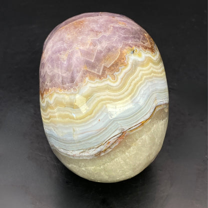 Mexican Agate with Amethyst Skull