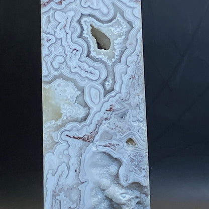 Mexican Lace Agate with Quartz Tower