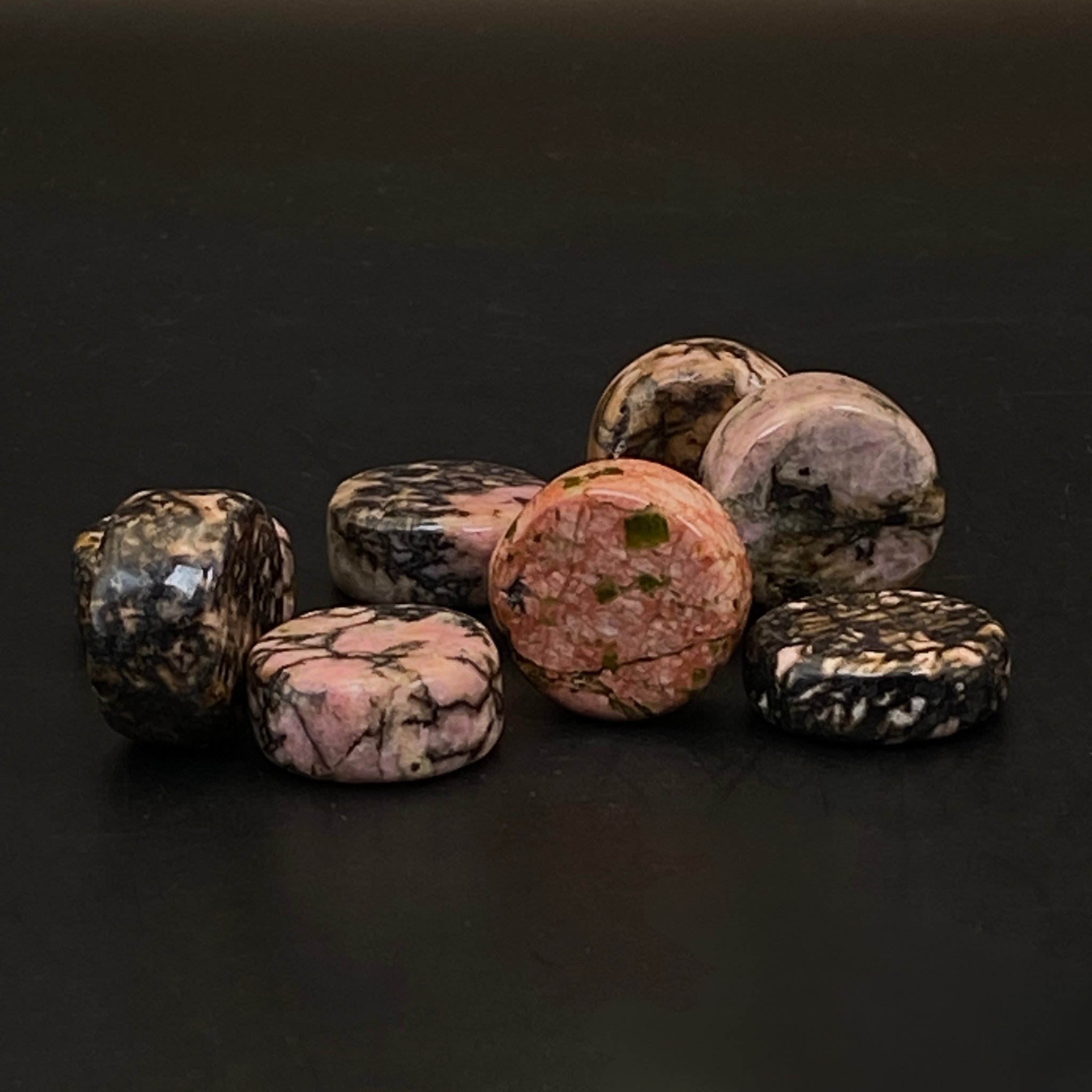 Rhodonite Mini Coin – Little Shop of Crystals