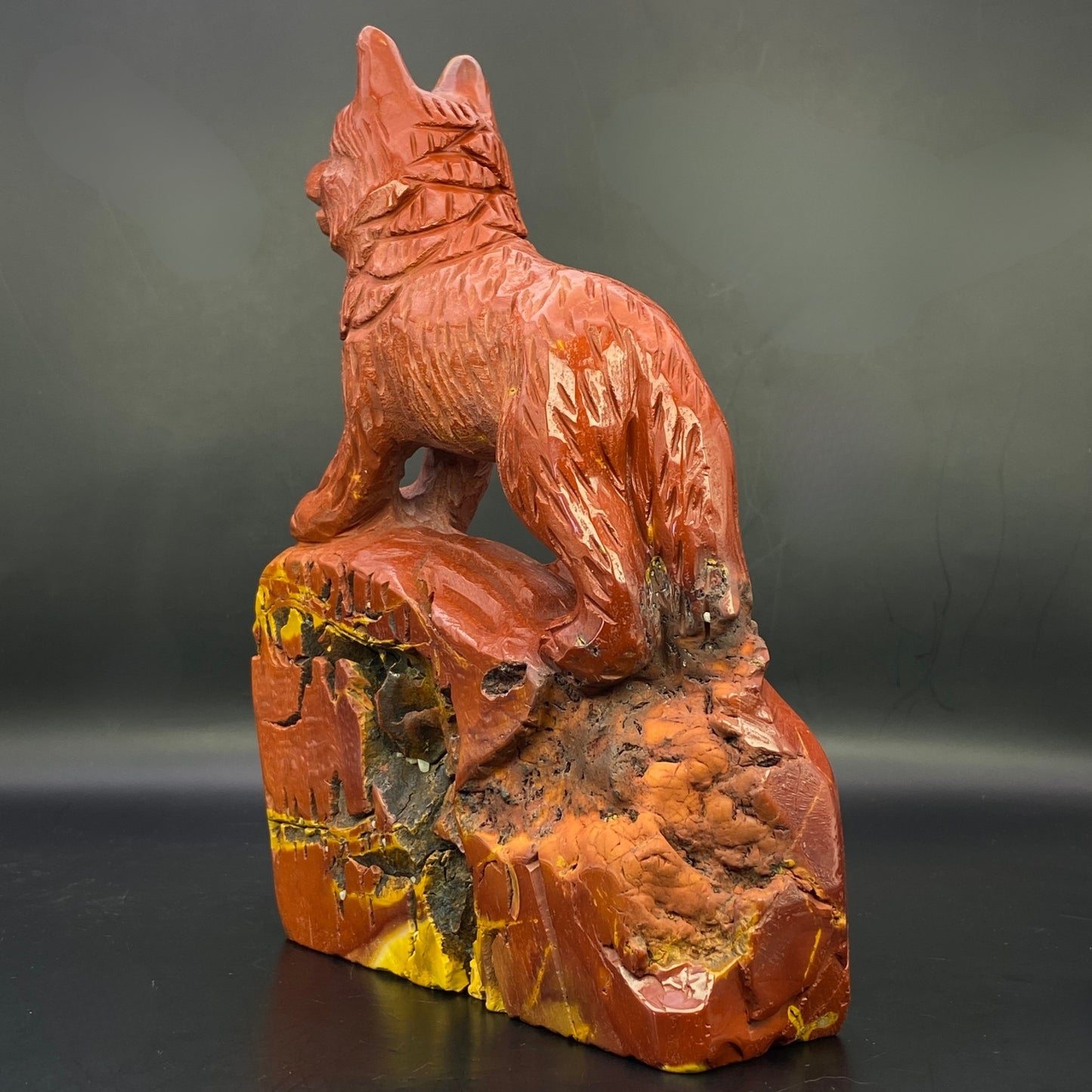 HUGE Mookaite Jasper Wolf Pup - OVER 1.5KG!