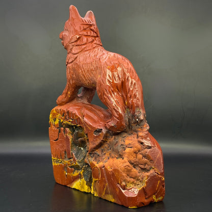 HUGE Mookaite Jasper Wolf Pup - OVER 1.5KG!