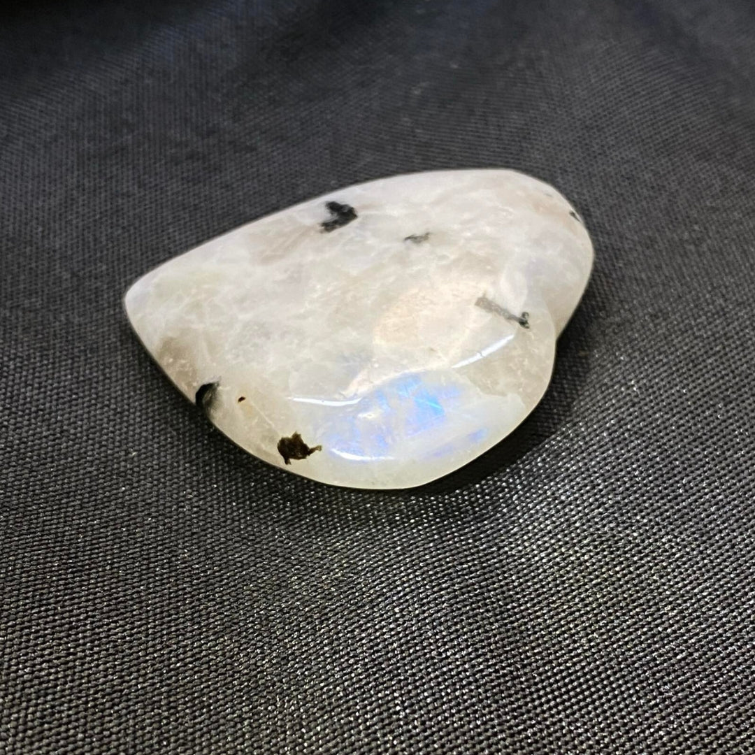 Rainbow Moonstone with Black Tourmaline Heart #1
