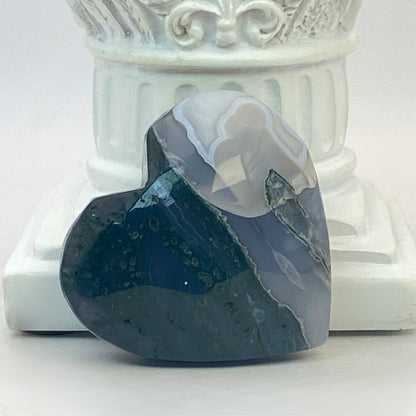 Moss Agate Heart #10