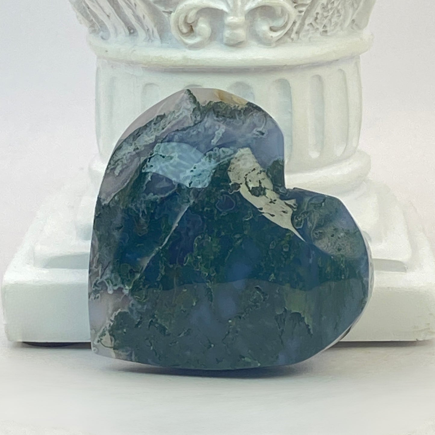 Moss Agate Heart #10