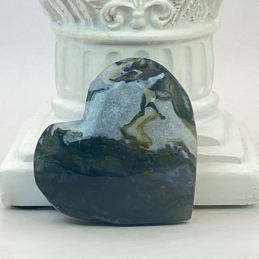 Moss Agate Heart #7