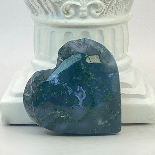 Moss Agate Heart #9