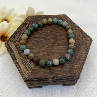 8mm Ocean Jasper Stretch Bracelet - Standard & Relaxed-Fit!
