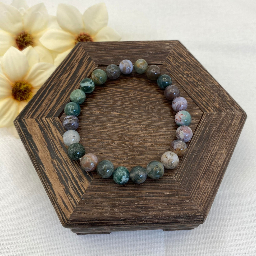 8mm Ocean Jasper Stretch Bracelet - Standard & Relaxed-Fit!