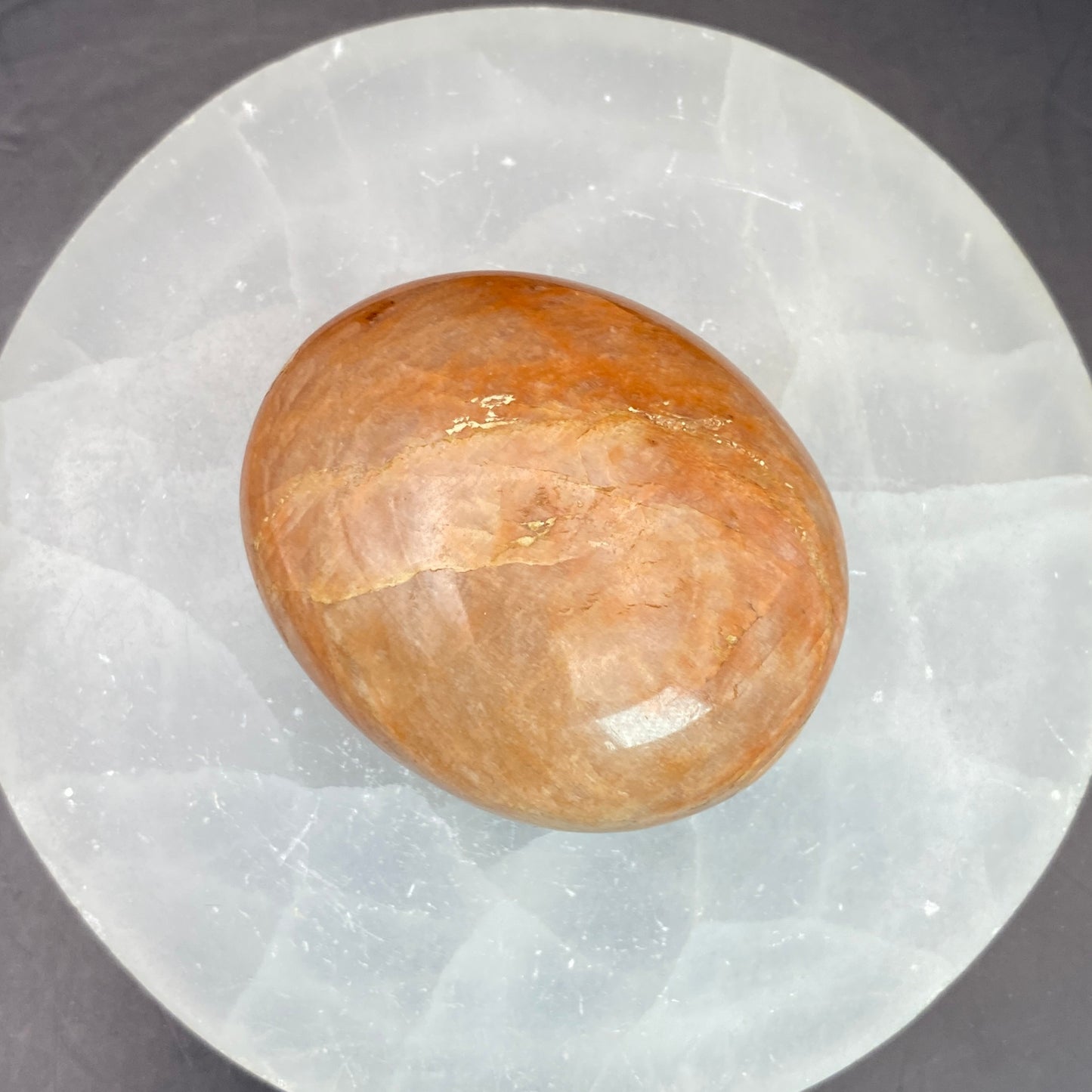 Peach Moonstone Palm Stone #4