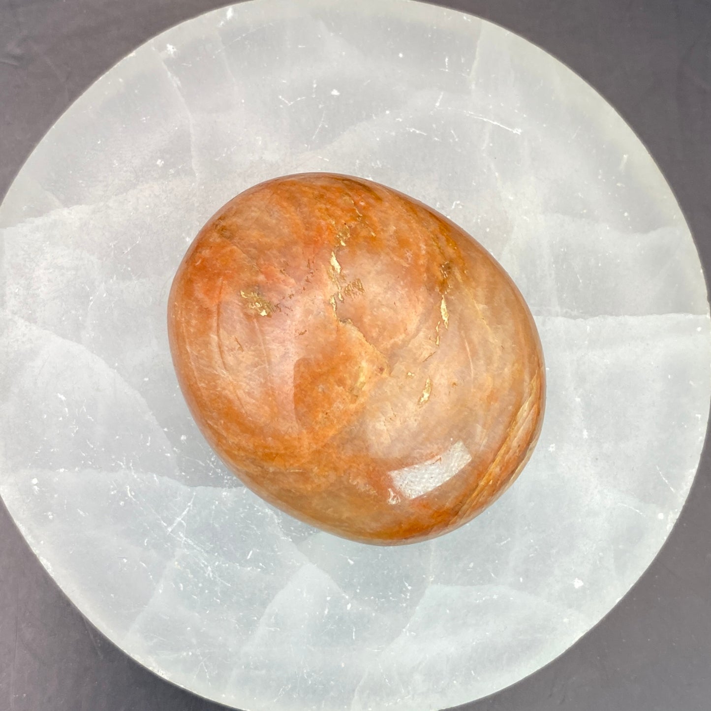 Peach Moonstone Palm Stone #4