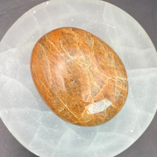 Peach Moonstone Palm Stone #6