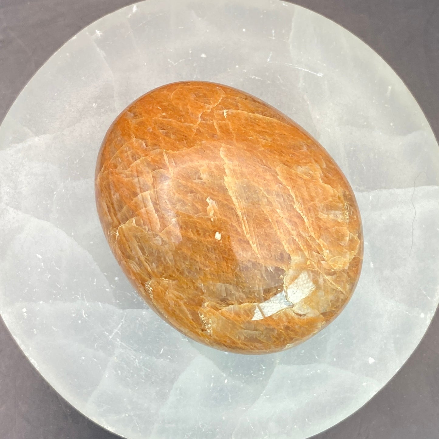 Peach Moonstone Palm Stone #6