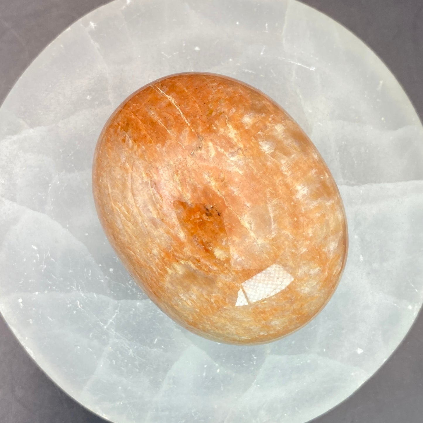 Peach Moonstone Palm Stone #7