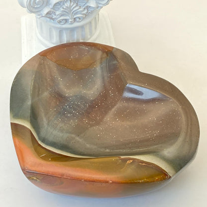 HUGE Polychrome Jasper Heart Bowl - 1.2kg!