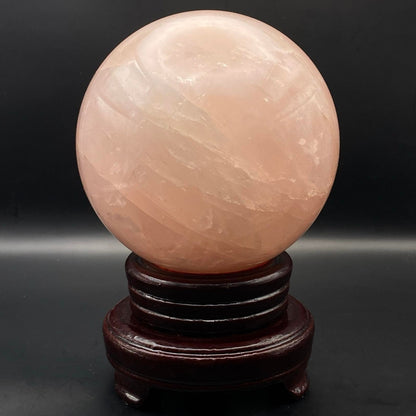 Large Rose Quartz Sphere #4 with FREE Stand - OVER 2KG!