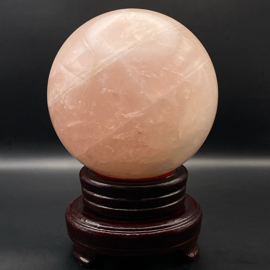 Large Rose Quartz Sphere #4 with FREE Stand - OVER 2KG!