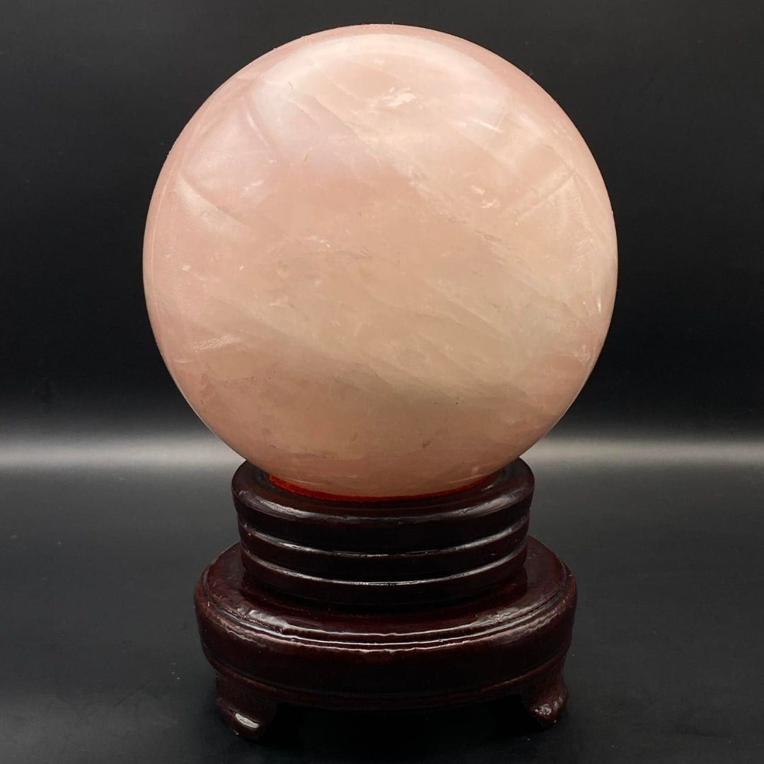 Large Rose Quartz Sphere #4 with FREE Stand - OVER 2KG!