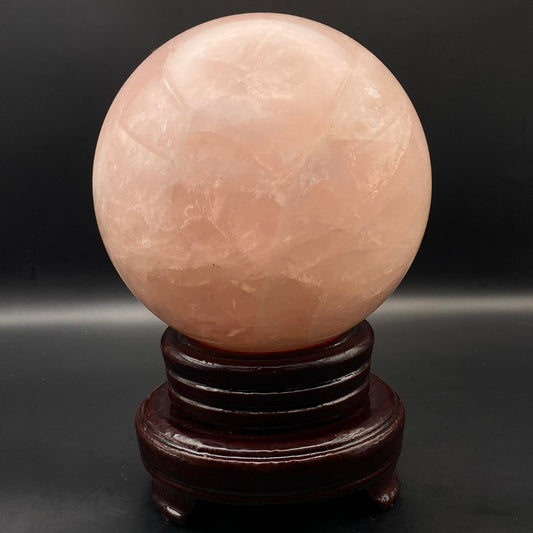 Large Rose Quartz Sphere #4 with FREE Stand - OVER 2KG!