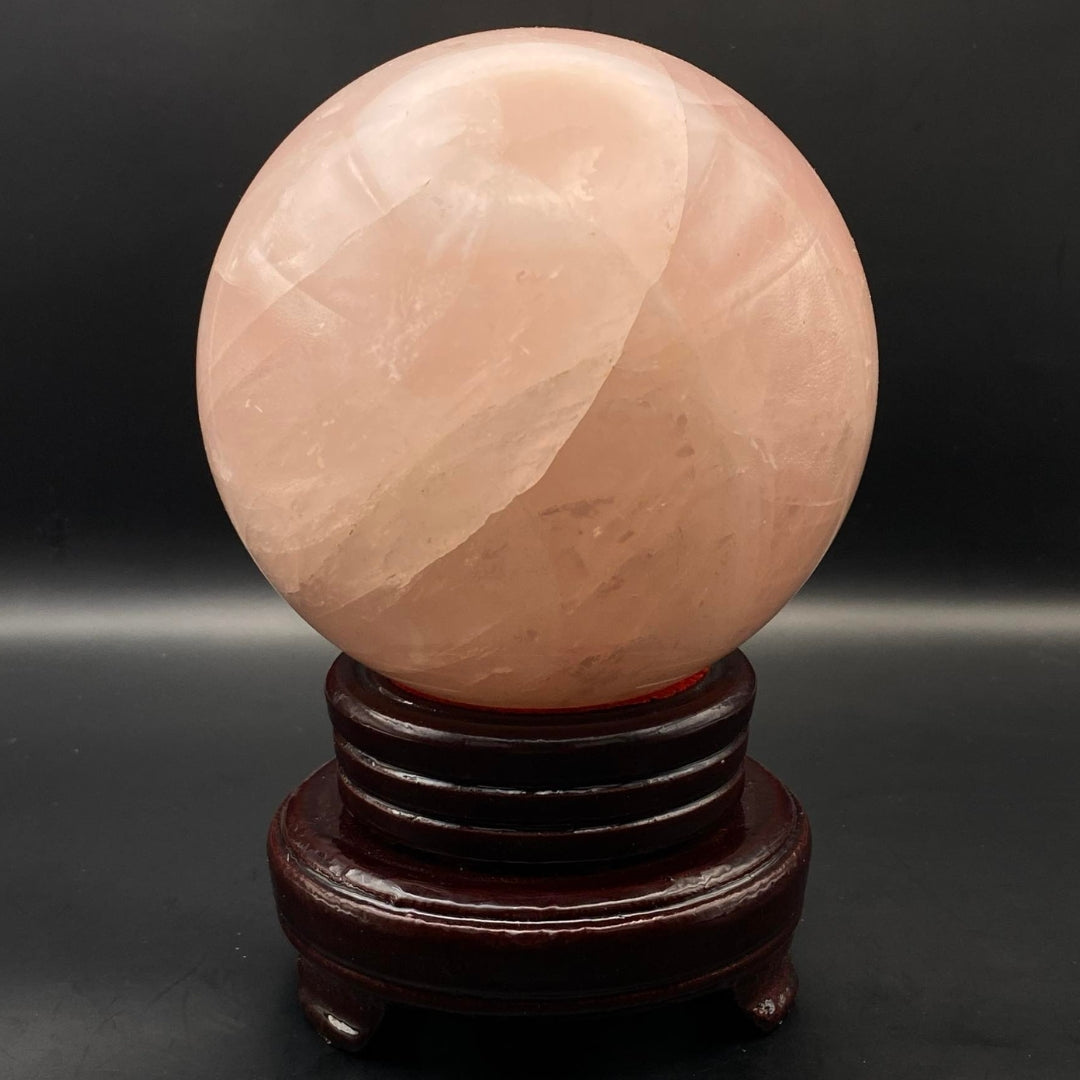 Large Rose Quartz Sphere #4 with FREE Stand - OVER 2KG!
