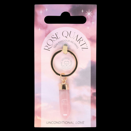 Rose Quartz Point Keyring