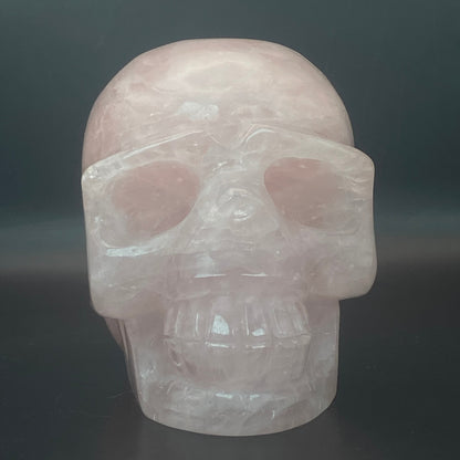 HUGE Rose Quartz Skull - 1.630kg!