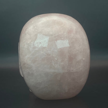 HUGE Rose Quartz Skull - 1.630kg!