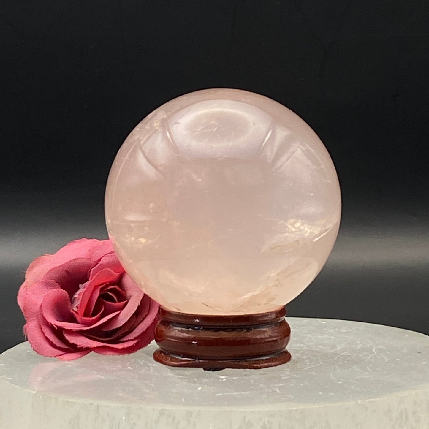 Rose Quartz Sphere #2 - Star!