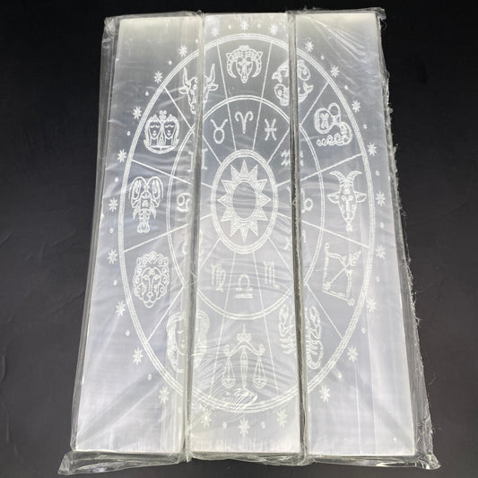 3 Pack Selenite Astrology Charging Plate Set
