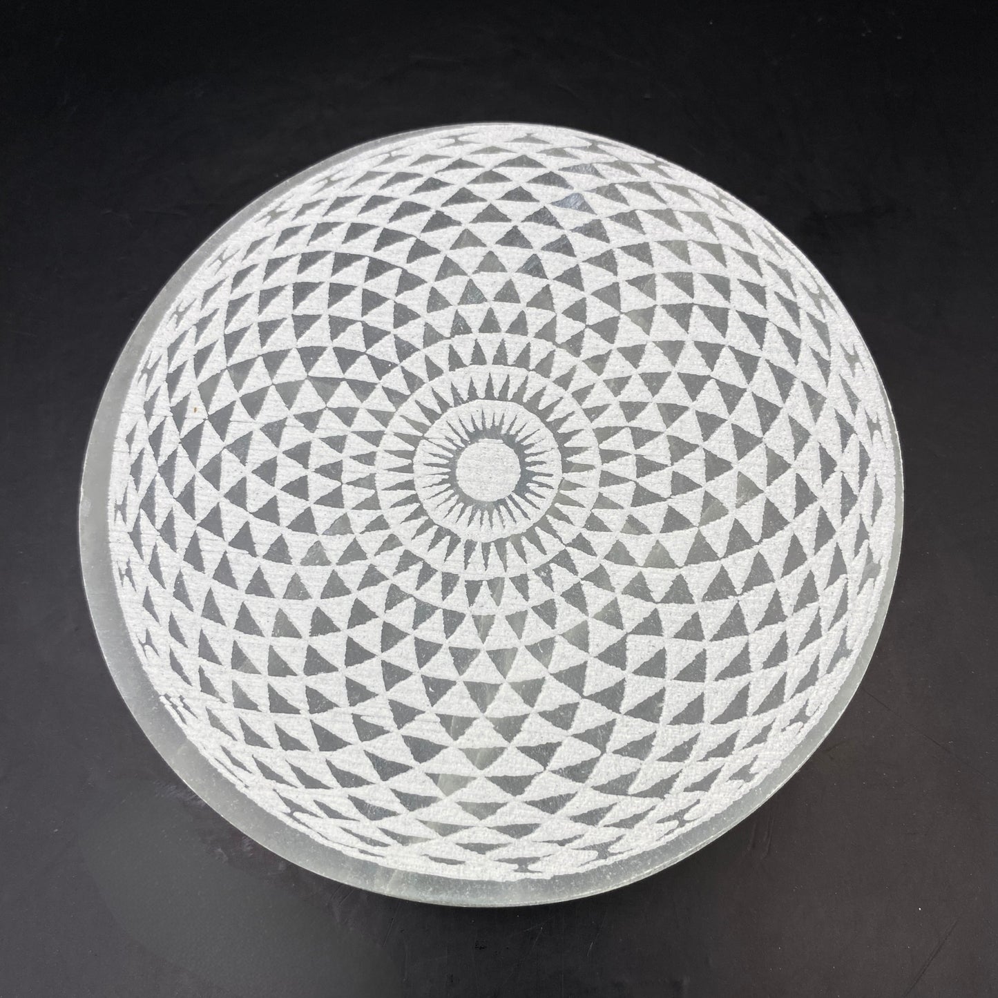 Selenite Geometric Charging Plate