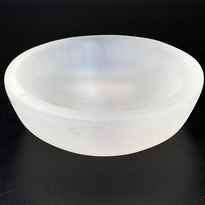 Selenite Large Bowl Set - Small Amethyst Clusters