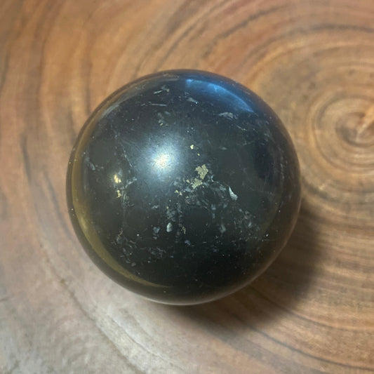 Shungite Sphere with Pyrite #3
